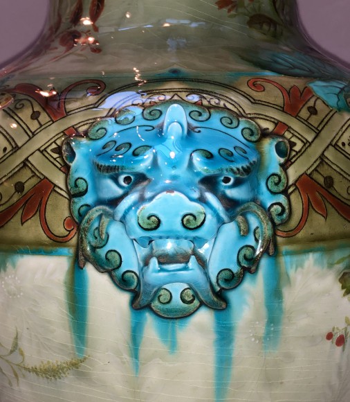 Grand vase décor japonisant Théodore Deck – Image 2