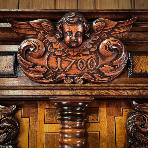 Armoire alsacienne 7 colonnes décor marqueté renai – Image 2