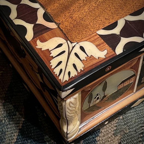 Coffret de courtoisie marqueté XIX ème – Image 8