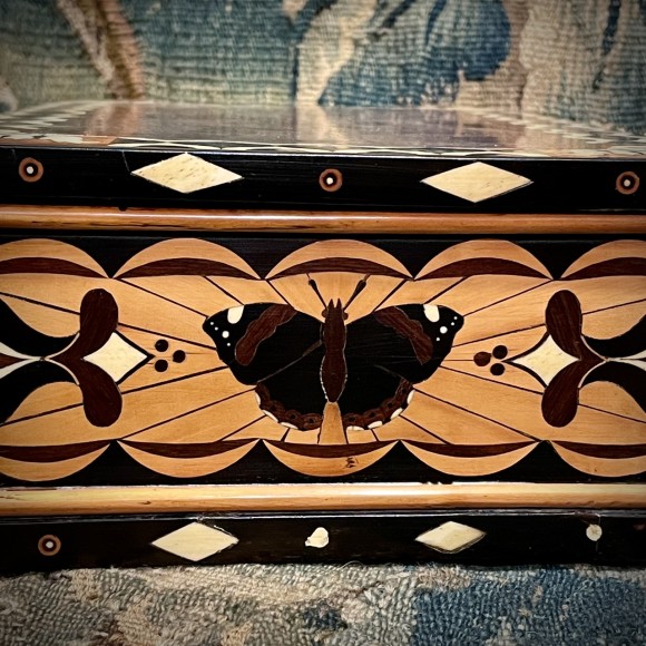 Coffret de courtoisie marqueté XIX ème – Image 5