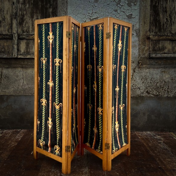 Paravent 4 vantaux vintage années 1960 – Image 2