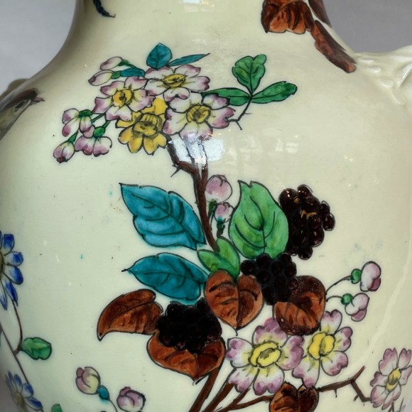 Vase décor fleurs signé Théodore Deck (1823-1891) – Image 6