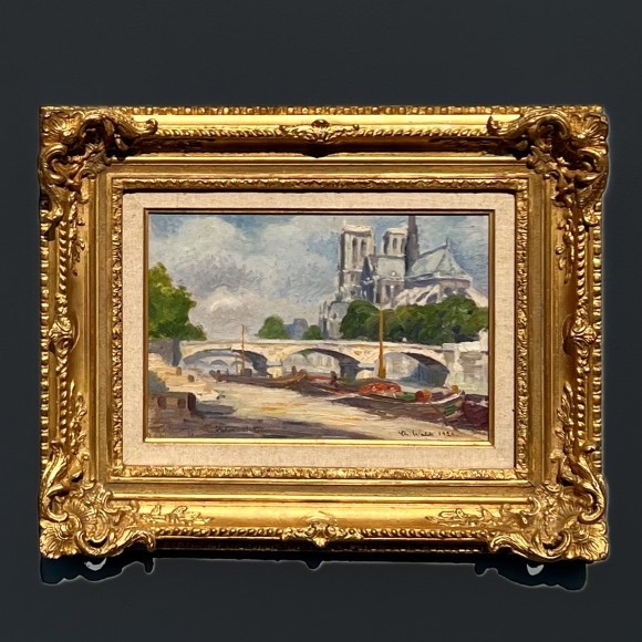 Péniches sur la Seine devant Notre Dame par Charle – Image 3