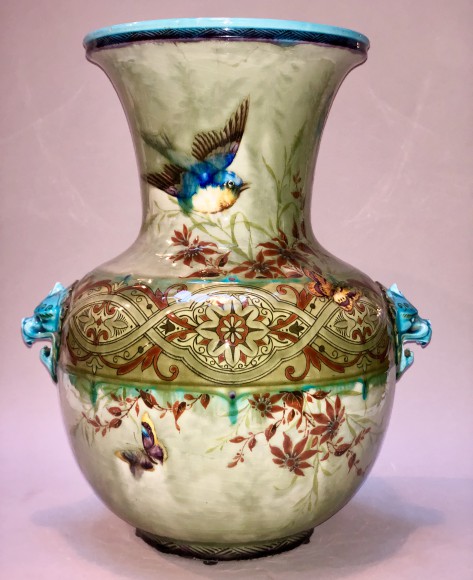Grand vase décor japonisant Théodore Deck – Image 3