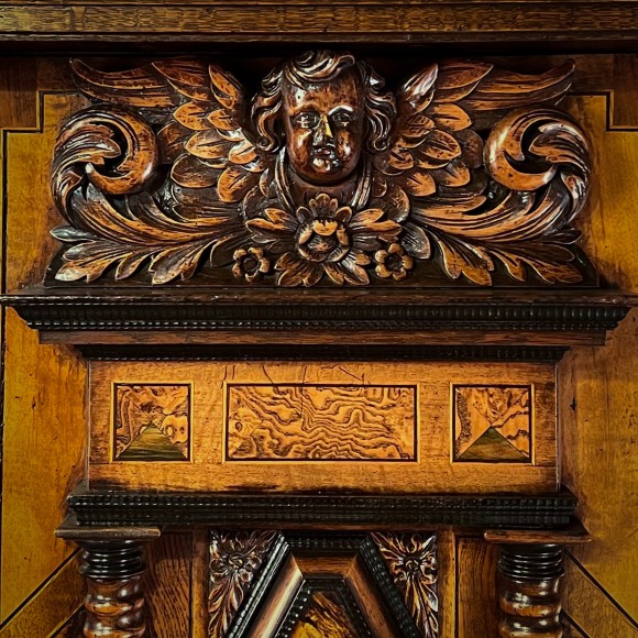 Armoire alsacienne 7 colonnes décor marqueté renai – Image 3