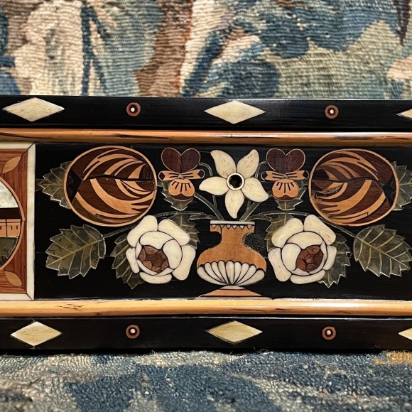 Coffret de courtoisie marqueté XIX ème – Image 3