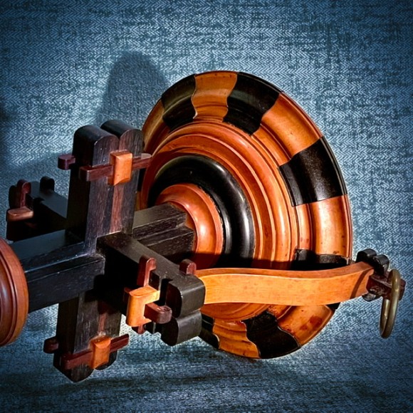 Paire de coupes présentoirs bois tourné pièces de – Image 4