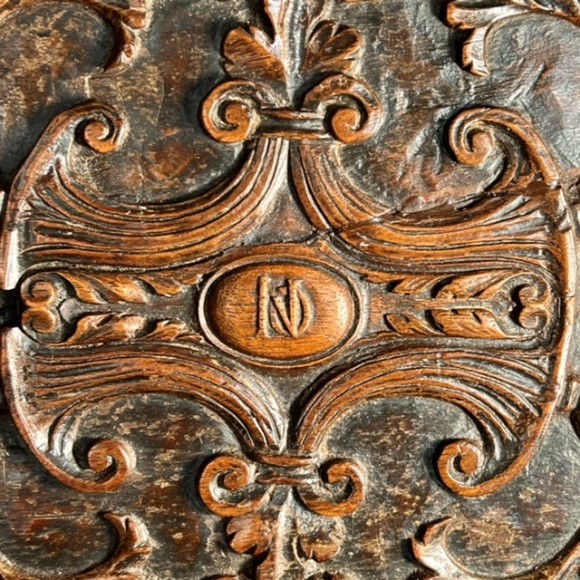 Coffret De Courtoisie Ou De Mariage Noyer Sculpté – Image 4