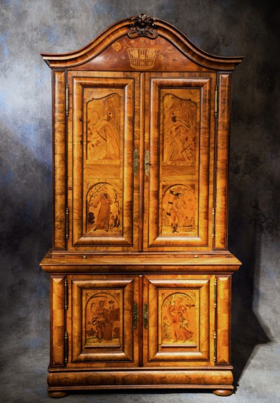 Buffet marqueté aux 4 saisons et Oiseaux – Image 2