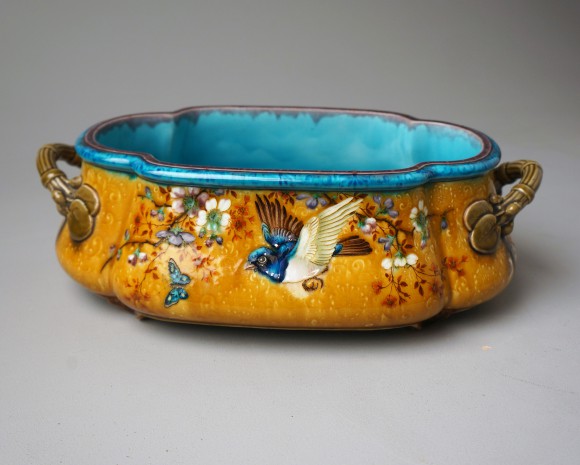 JARDINIERE OVALE FAIENCE THEODORE DECK – Image 3