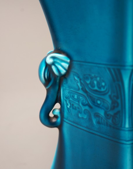 VASE AUX ELEPHANTS SIGNE DECK – Image 3