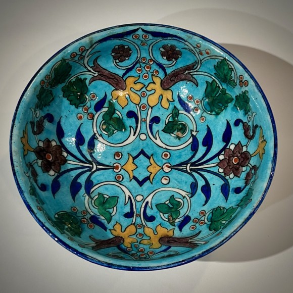 Coupe sur piédouche signée Théodore Deck 1823-1891 – Image 2