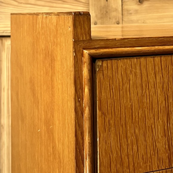 Commode Vintage 4 tiroirs chène naturel – Image 6