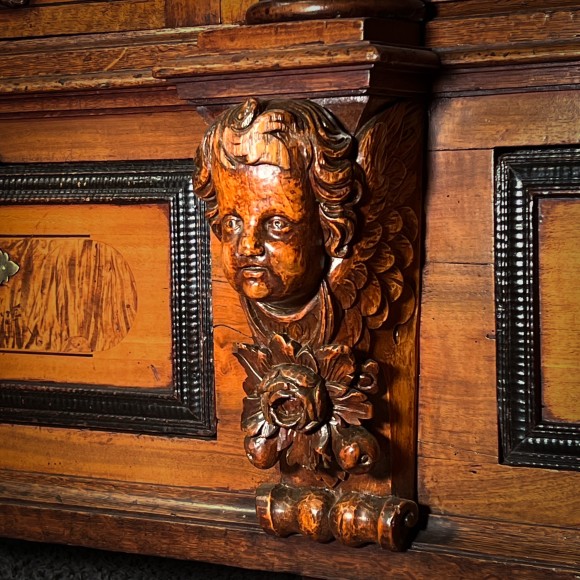 Armoire alsacienne 7 colonnes décor marqueté renai – Image 4