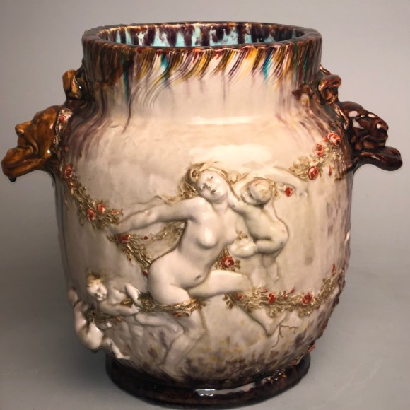 Vase par Joseph Chéret et Théodore Deck 1823-1891 – Image 2