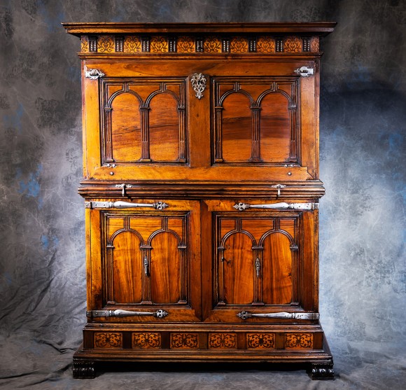 Cabinet Italien noyer XVII ème siècle – Image 2