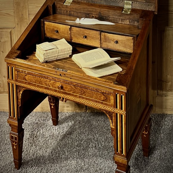 Secretaire marqueté noyer 18 ème – Image 6