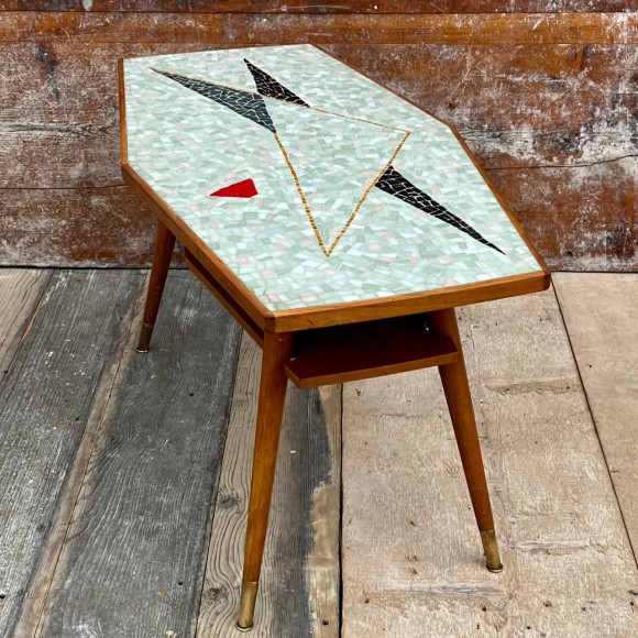 Table basse vintage mosaïque années 1960 – Image 3