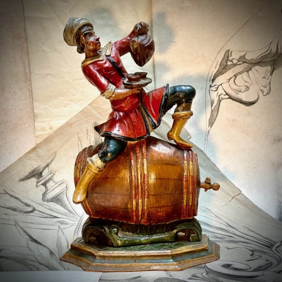 L’aubergiste bois sculpté, art populaire XIX ème – Image 4