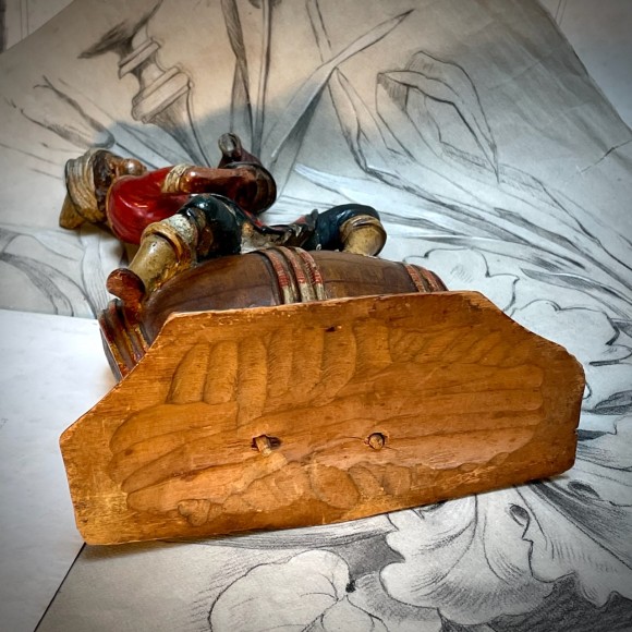 L’aubergiste bois sculpté, art populaire XIX ème – Image 3