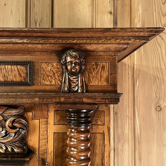 Armoire alsacienne 7 colonnes décor marqueté renai – Image 6