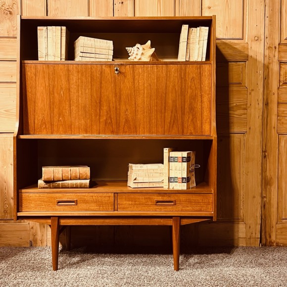 Bibliothèque secretaire vintage design années 1960 – Image 2