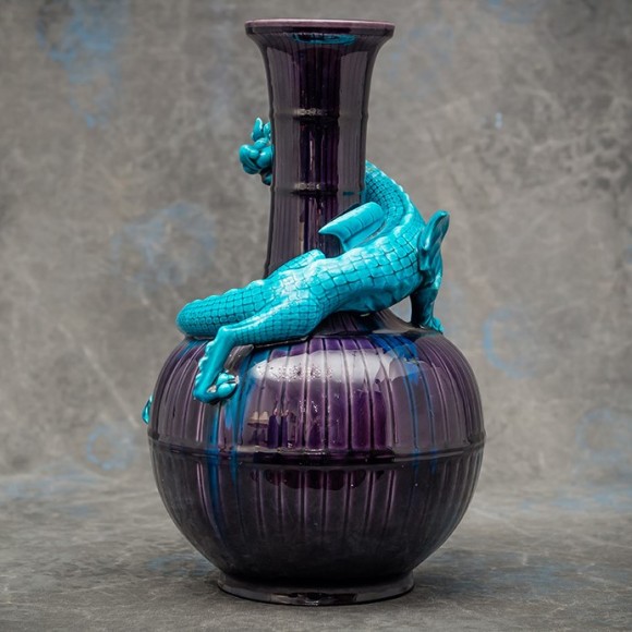 VASE AUBERGINE AU DRAGON THÉODORE DECK (1823 – Image 2