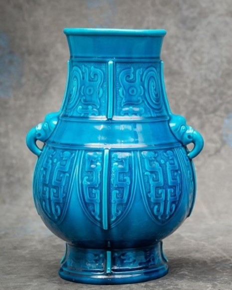 PAIRE DE VASES BLEU DECOR CHINOIS THEODORE DECK – Image 2