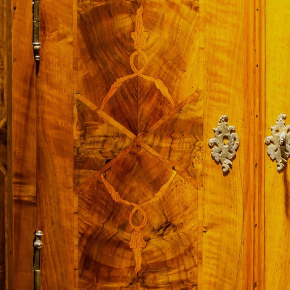 Crédence Galbée Marquetée noyer 18 ème – Image 3