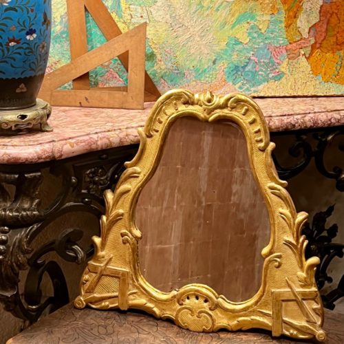 Miroir Maçonnique Bois Doré Sculpté