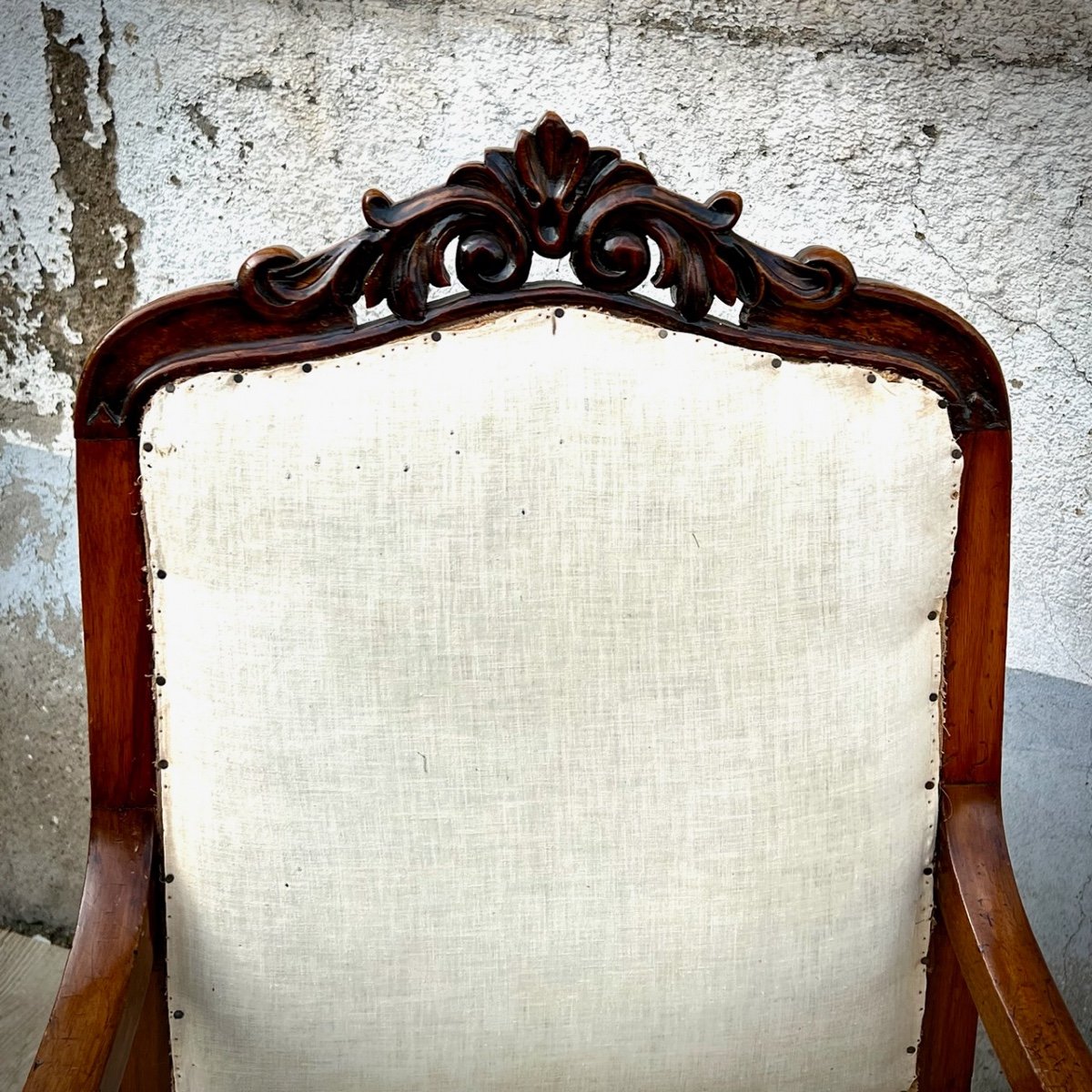 Paire De Fauteuils à Crosse En Fruitier XIX ème – Image 4