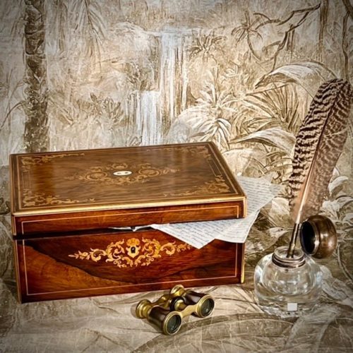 Coffret De Courtoisie Marqueté XIX ème