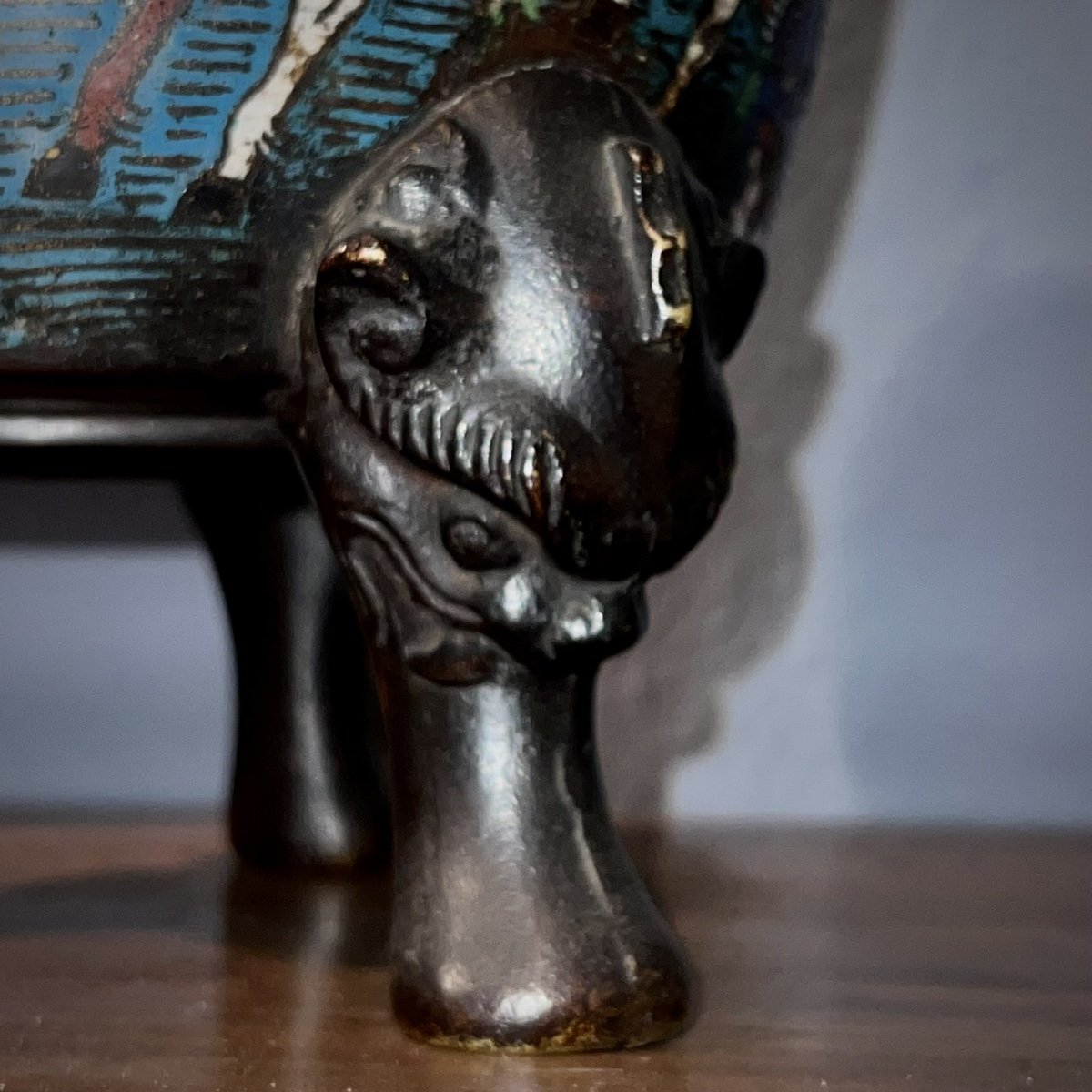Pot Couvert Bronze Et émaux Cloisonnés Chine XIX ème – Image 7