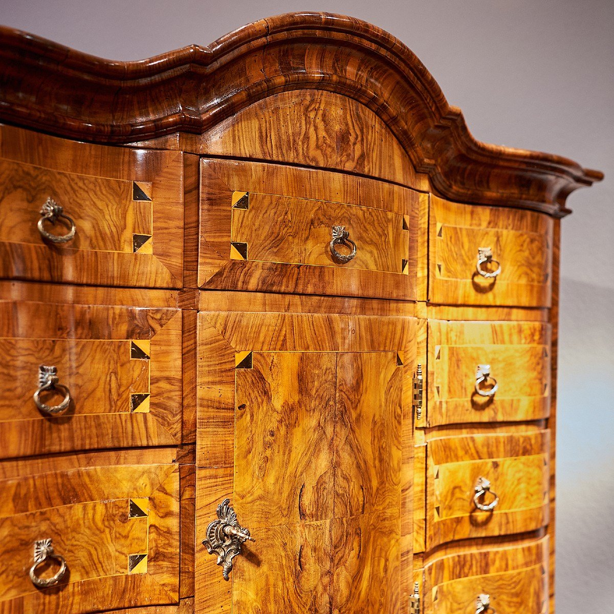 Cabinet Scriban Marqueté De Noyer XVIII ème Siècle – Image 3