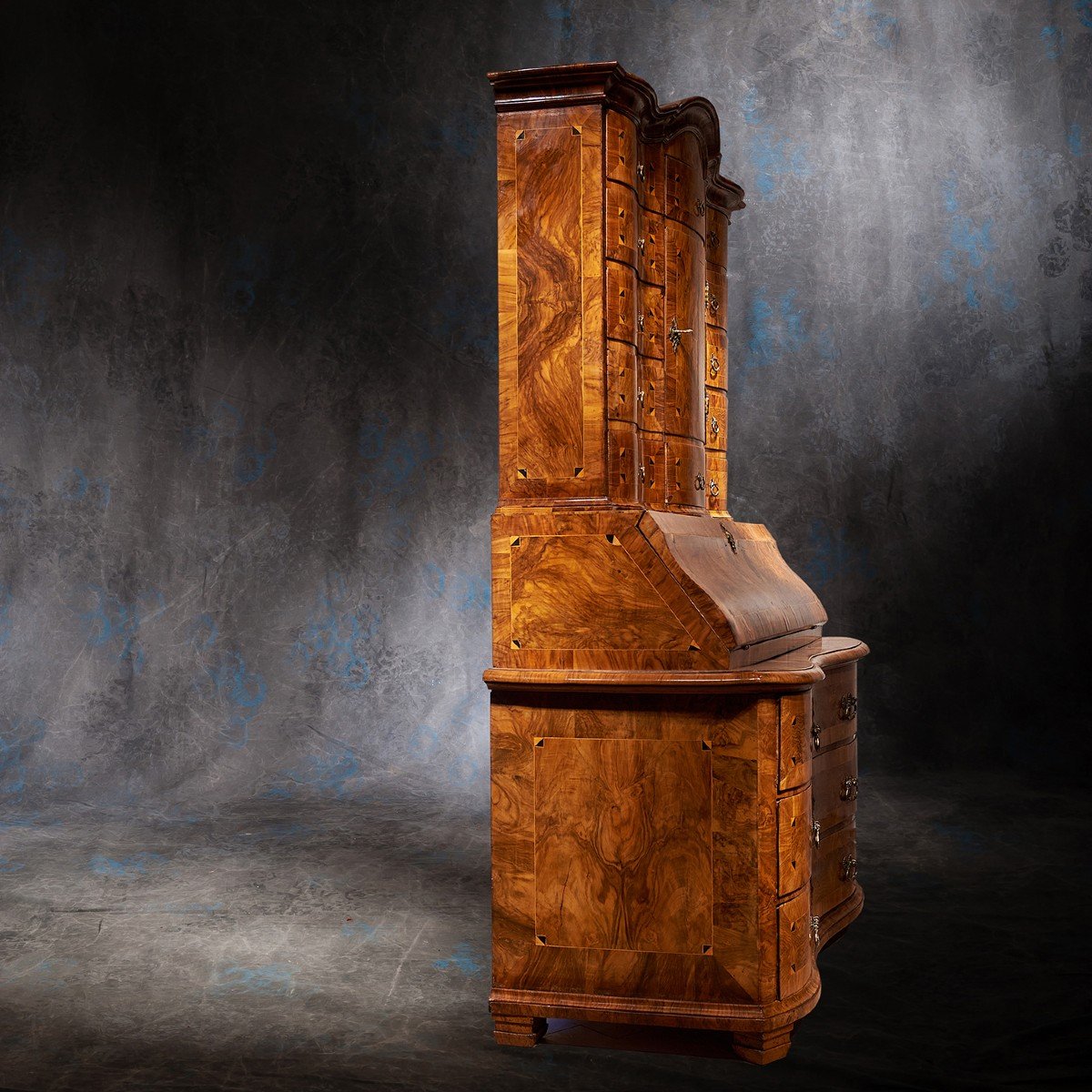 Cabinet Scriban Marqueté De Noyer XVIII ème Siècle – Image 8