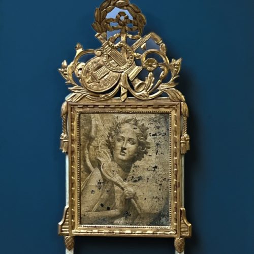 Grand Miroir Louis XVI Bois Doré