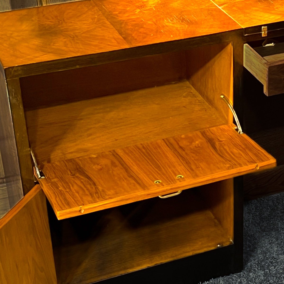 Secretaire Console Art Déco Noyer – Image 4