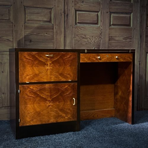 Secretaire Console Art Déco Noyer
