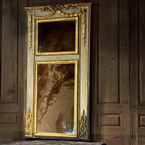 Miroir Trumeau Louis XVI Bois Doré