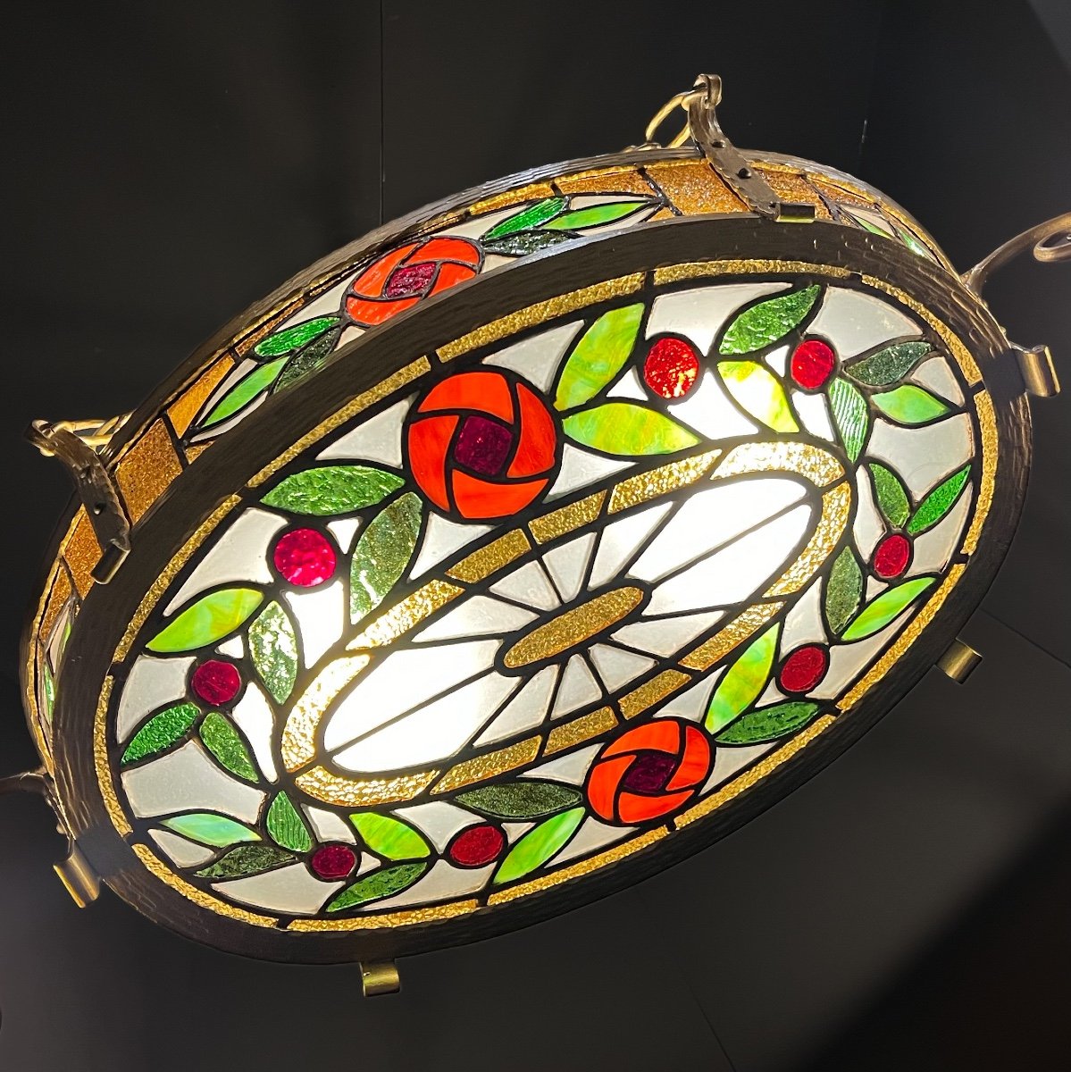 Lustre Vitrail Art Déco – Image 3