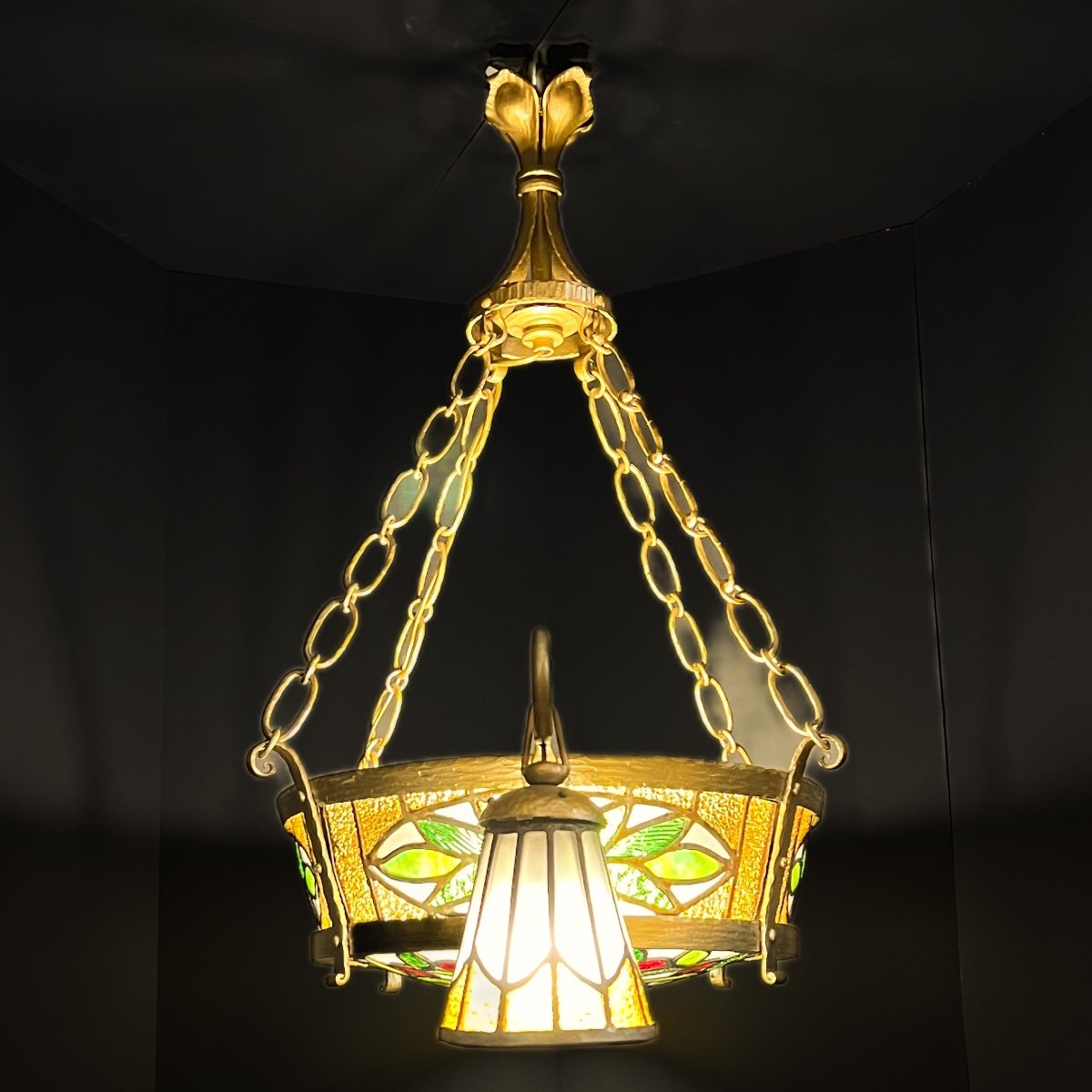 Lustre Vitrail Art Déco – Image 8
