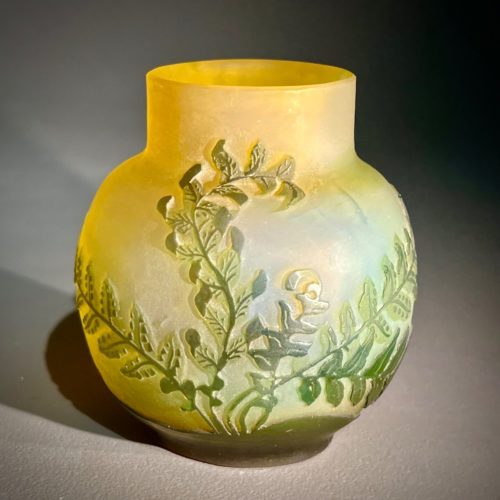 Petit Vase Gallé Aux Fougères