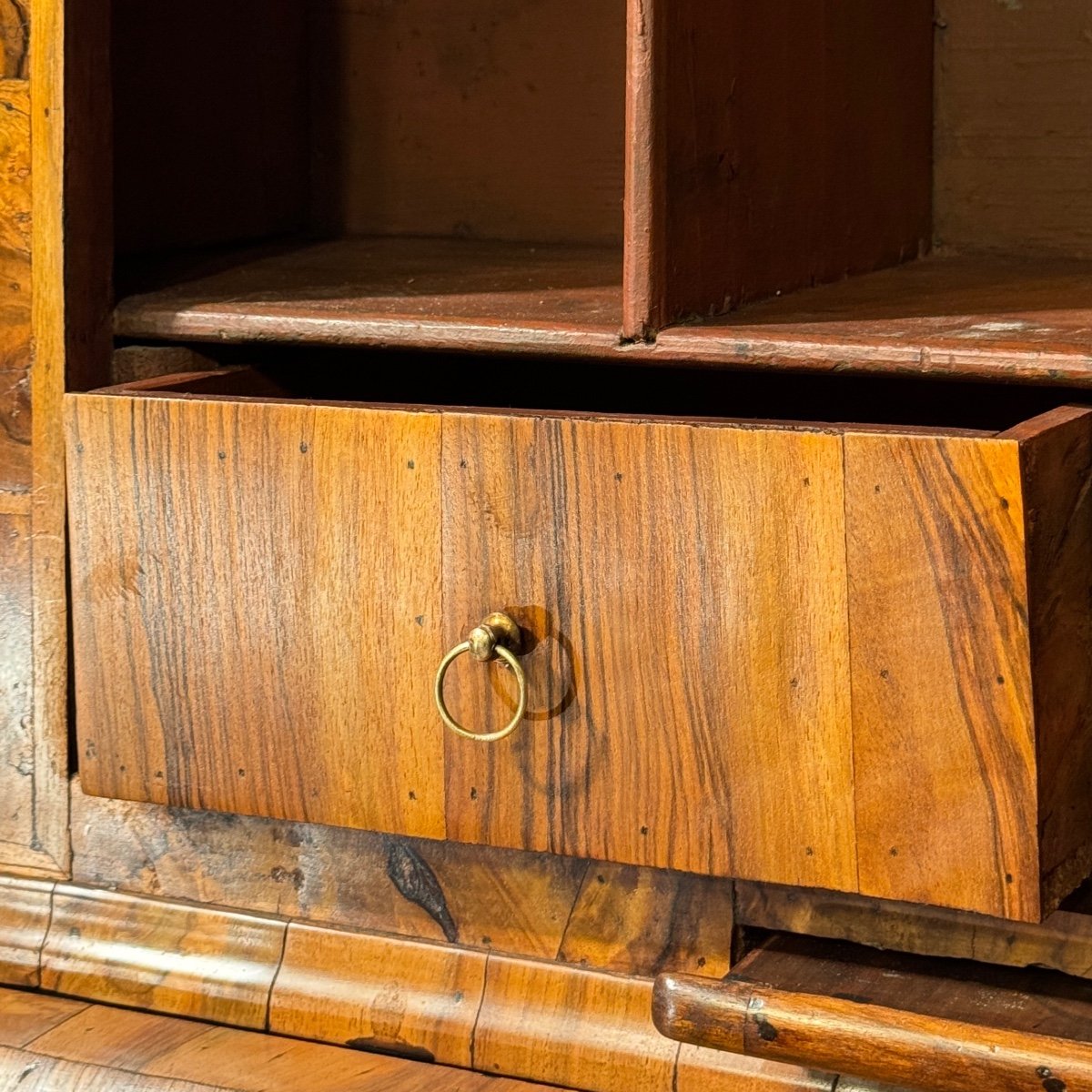Scriban Italie 18 ème Marqueté Noyer Et Miroir De Venise – Image 10