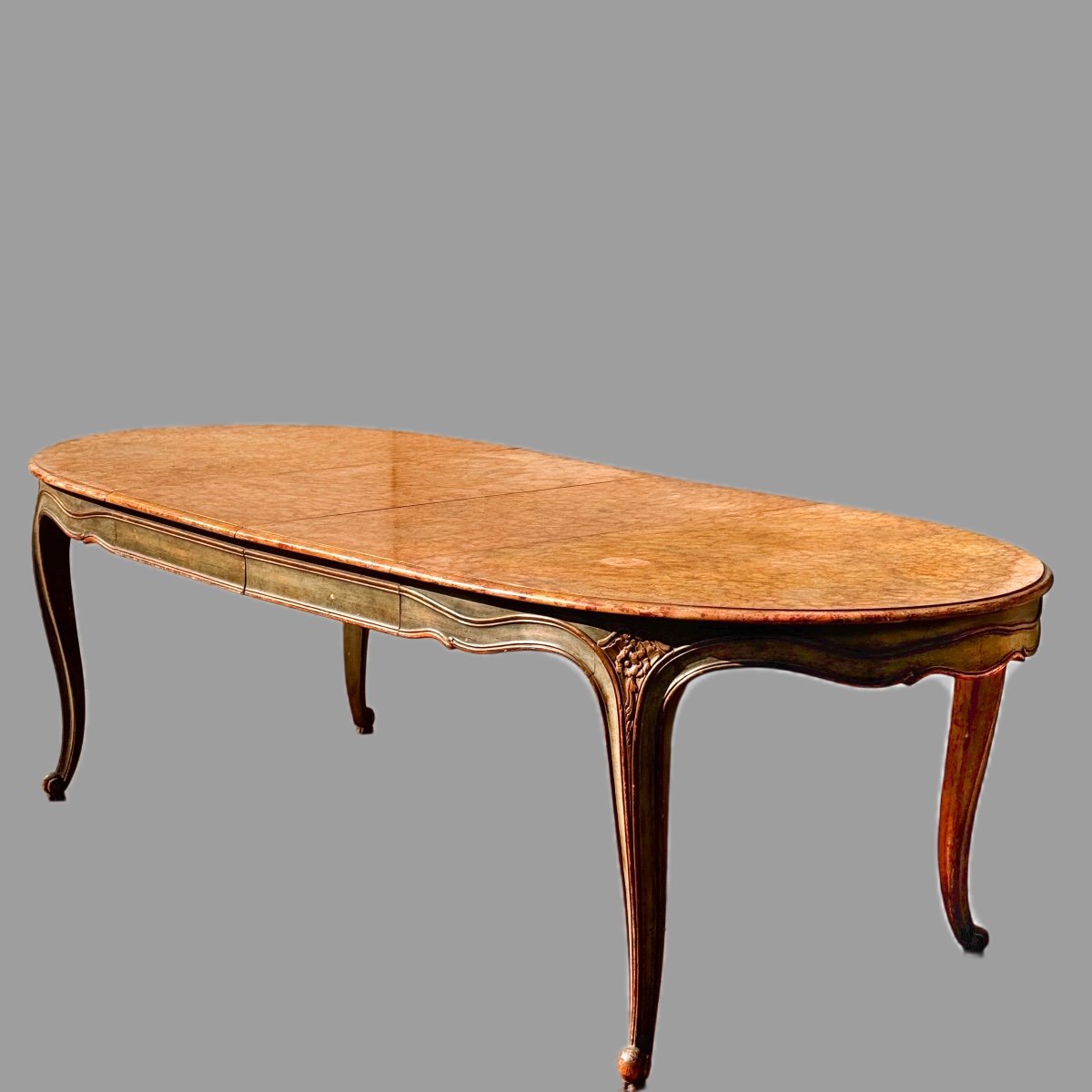 Table Piètement Laqué Plateau Décor Marbre Trompe L’œil – Image 8