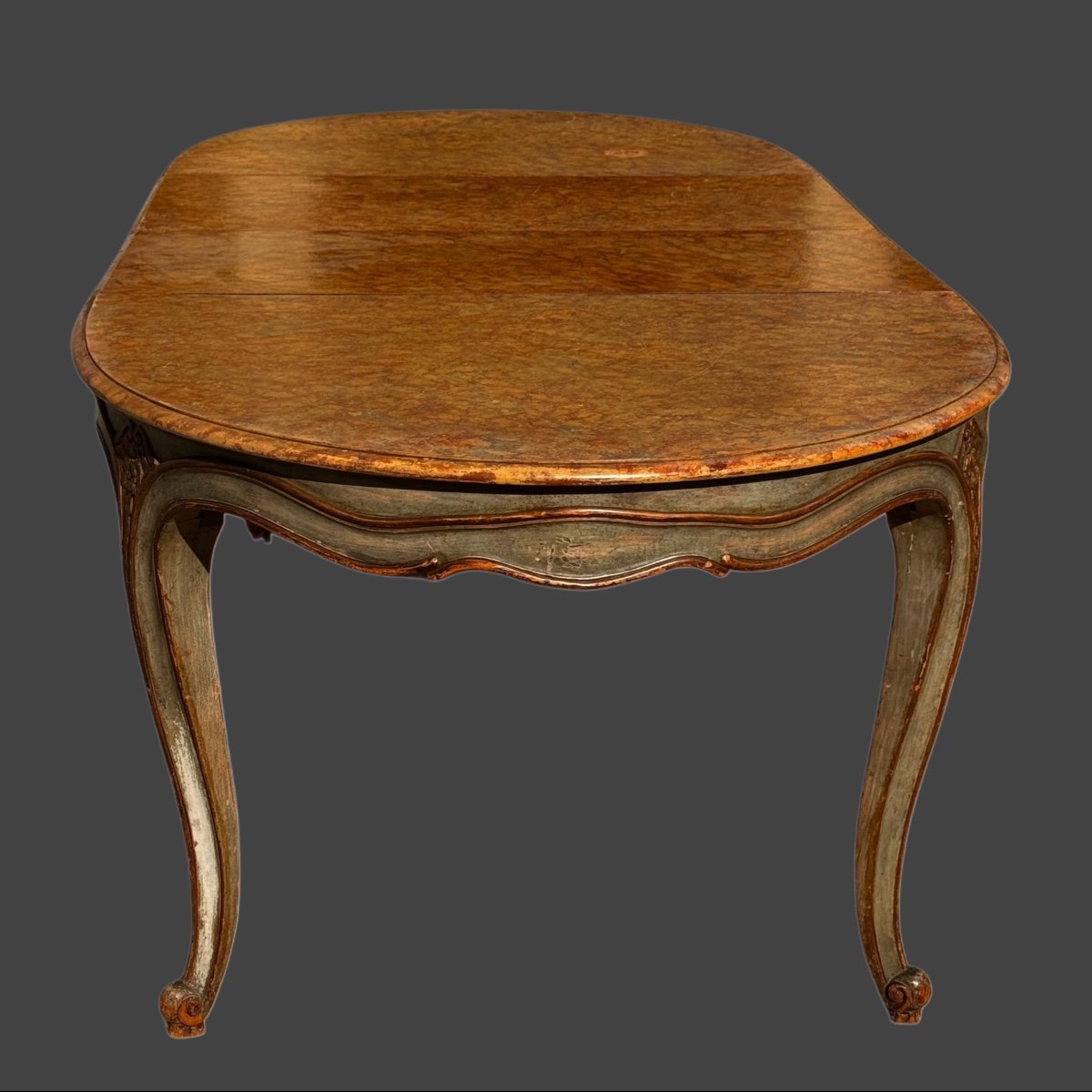 Table Piètement Laqué Plateau Décor Marbre Trompe L’œil – Image 9