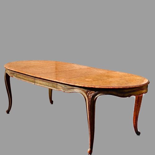 Table Piètement Laqué Plateau Décor Marbre Trompe L’œil