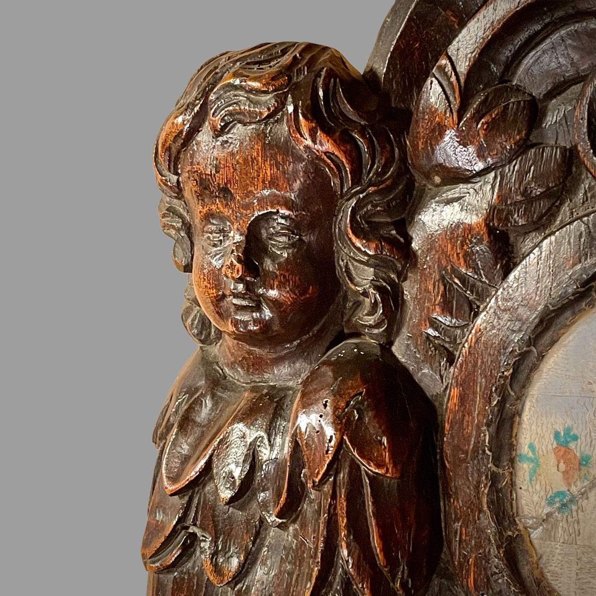Reliquaire 4 Têtes D’anges Ste Colette St Janvier St Romuald St Gervais – Image 2