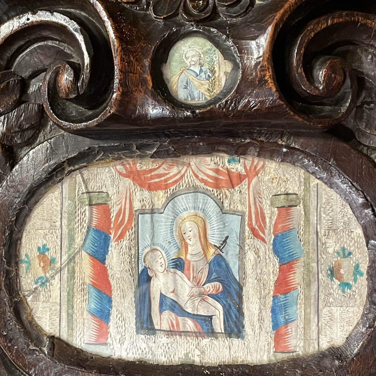 Reliquaire 4 Têtes D’anges Ste Colette St Janvier St Romuald St Gervais – Image 5