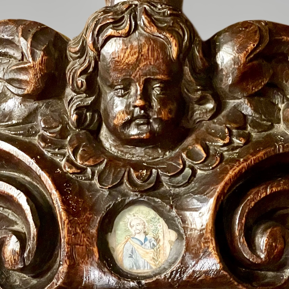 Reliquaire 4 Têtes D’anges Ste Colette St Janvier St Romuald St Gervais – Image 7