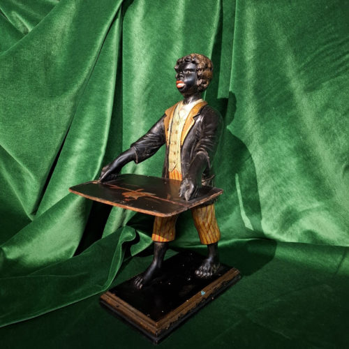 Serviteur muet sculpture mauresque en bois peint époque Napoléon III